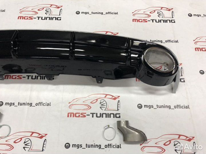 Диффузор на Audi A6 в стиле RS6 c насадками 11-14г