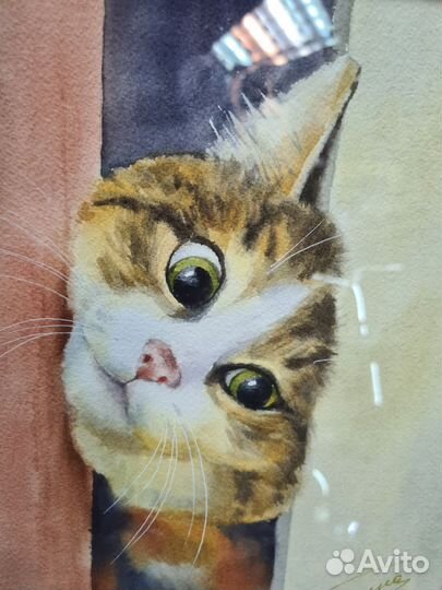 Акварель серия, котики