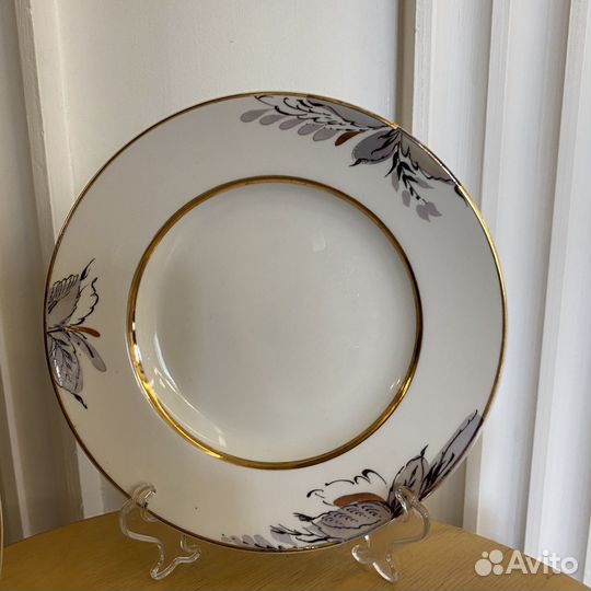 Чайные пары трио лфз СССР жемчужный