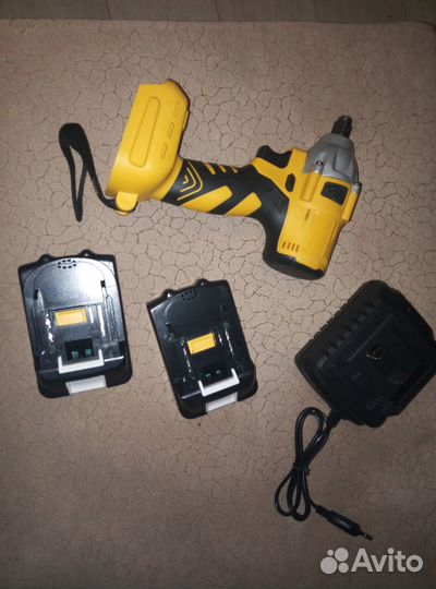 Гайковерт ударный ключ(новый) с 2 аккум. зарядник