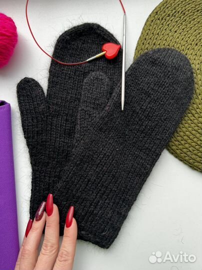 Варежки вязаные