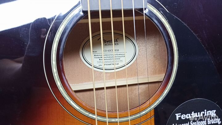 Гитара fender cd 60 ce BSB