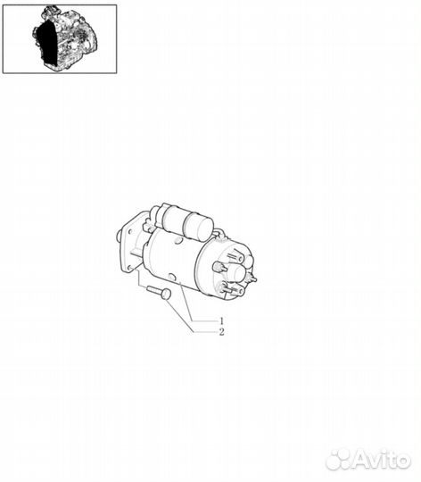 Стартер для экскаватора погрузчика 86992395