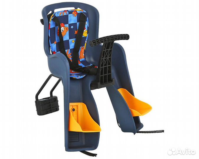 Кресло детское переднее GH-908E синие с разноцветн