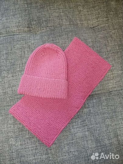 Комплект шапка и снуд для девочки