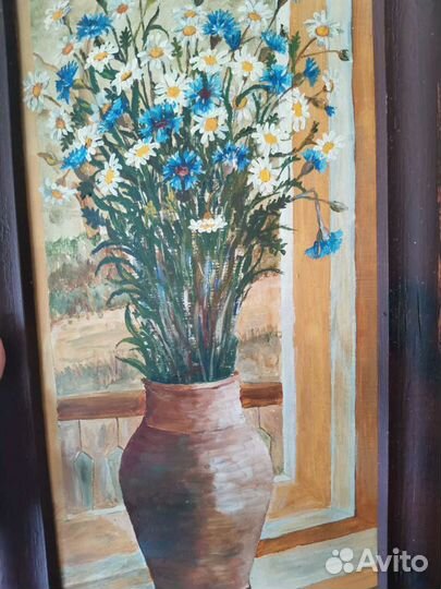 Картина маслом цветы