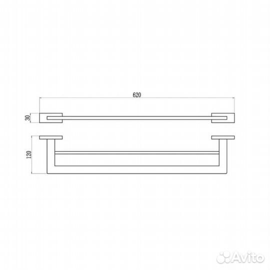 Полотенцедержатель belz B90209, хром