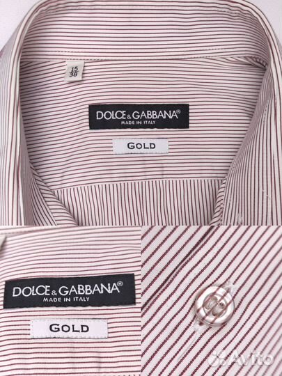 Рубашка dolce&gabbana gold. striped. Оригинал