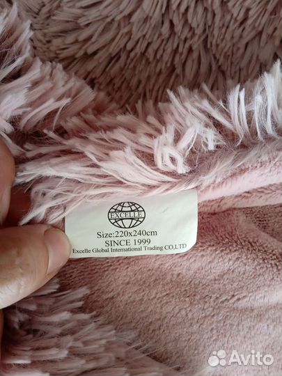 Плед пушистый травка