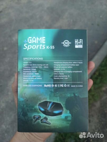 Беспроводные наушники k-55