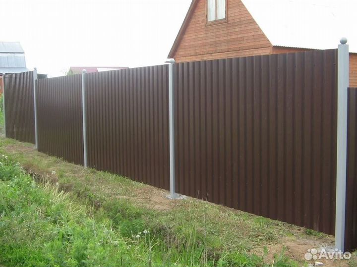 Забор из профнастила замер бесплатно быстро