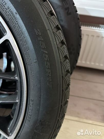 Зимняя резина с дисками на kia 215/55 r17