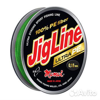 Прочный шнур Мomoi JigLine Ultra PE 100м. хаки