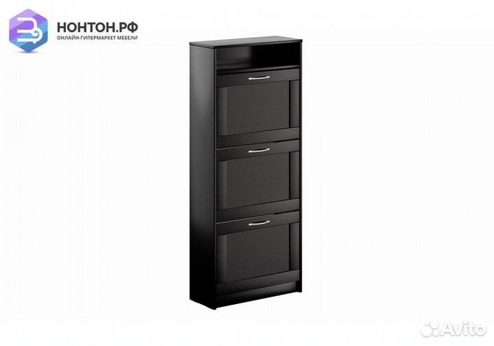 Тумба для обуви Сириус 3 ячейки дуб венге