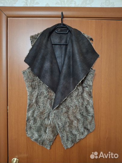 Жилетка женская двусторонняя Olsen мех нубук 46-46