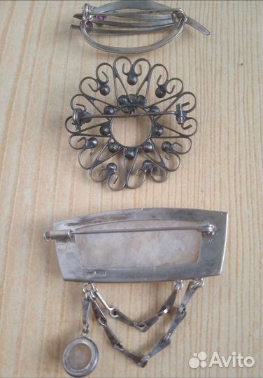 Серебрянные броши СССР