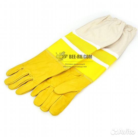 Перчатки пчеловода Air-Premium (кожа, сетка)