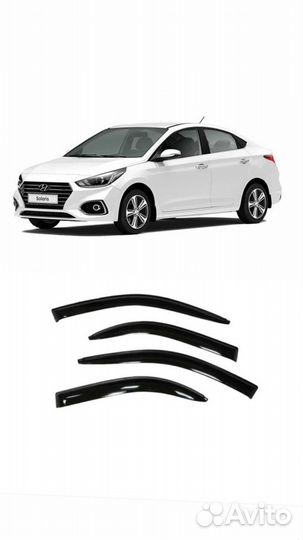 Дефлекторы окон Hyundai Solaris 2017