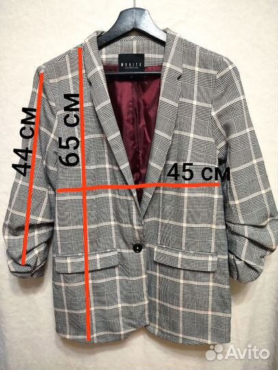 Пиджак женский 42 44 в клетку