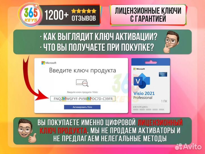 Ключи Ms Project 2019,2016 / Visio 2019,2016