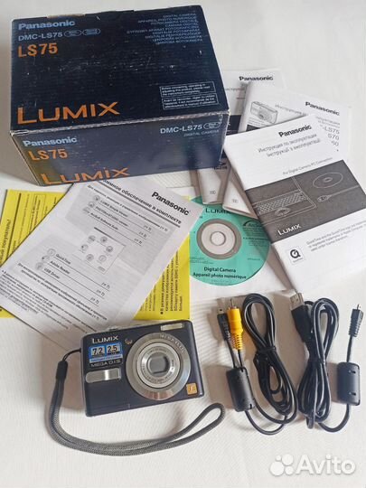 Panasonic Lumix DMC-LS75 с коробкой