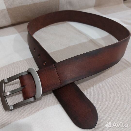 Мужской кожаный ремень ручной работы