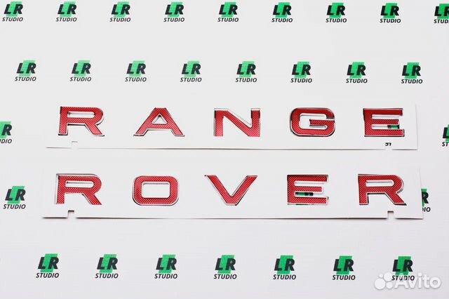 Буквы Range Rover SVA красные