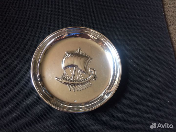 Блюдце серебрянное