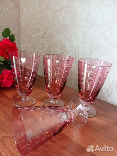 Бокалы цветное стекло СССР