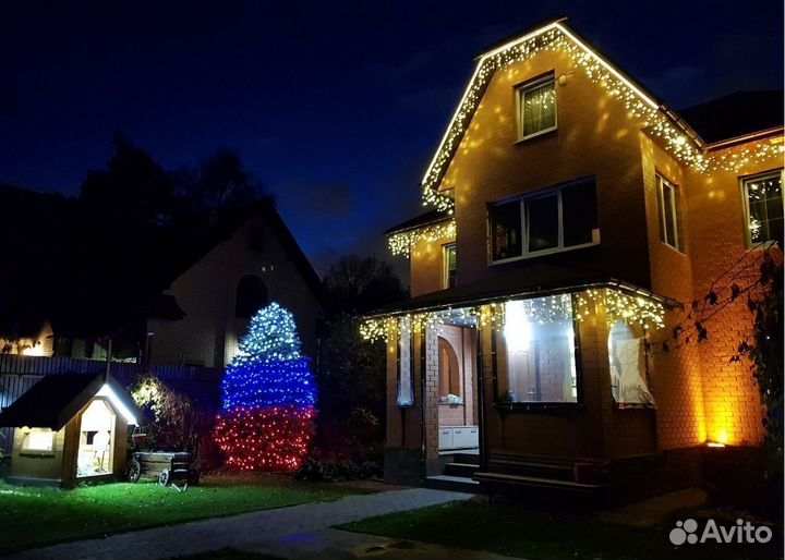 Установка уличных гирлянд Neon Night по договору