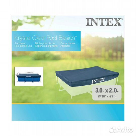 Тент для прямоугольного каркасного бассейна intex