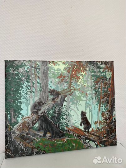 Картина репродукция «Утро в сосновом лесу» Шишкина