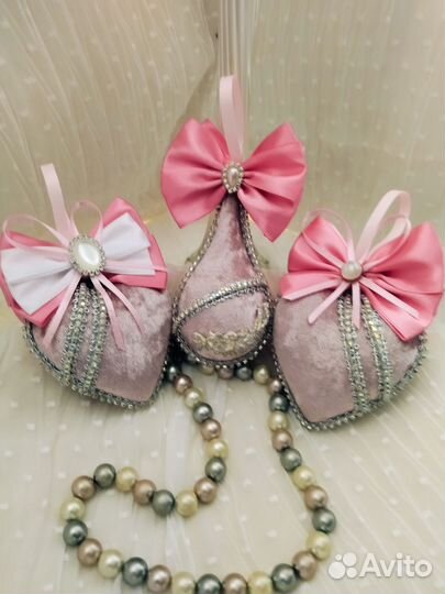 Новогодние игрушки набор из бархата