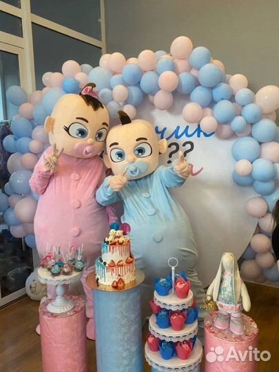 Аниматор, поздравление мишка тедди, зайка, аист