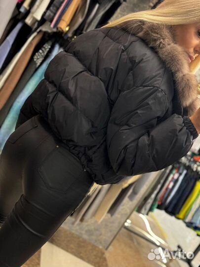 Пуховик куртка женская с натуральным мехом