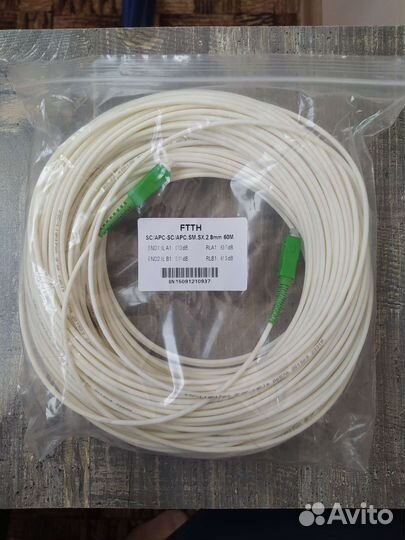 Патч корды оптические sc/apc-sc/apc 60м