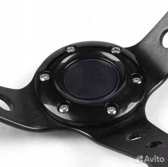 Руль спортивный OMP PU с выносом