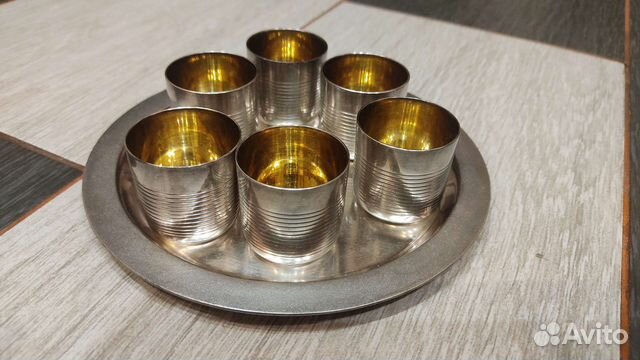 Коньячный набор мельхиор