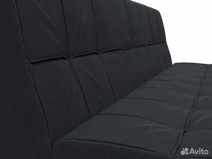 Диван прямой Винсент, замша, joly 16 черный