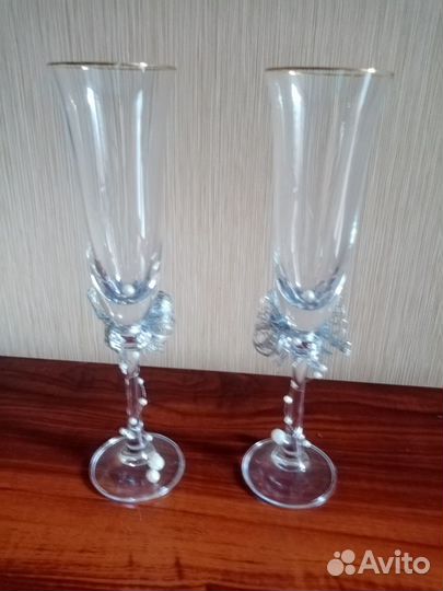 Бокалы свадебные,новые