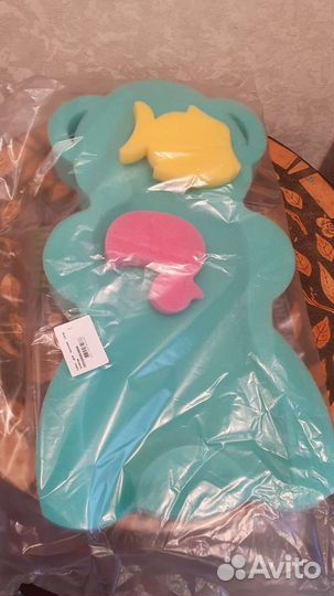 Губка для купания детей. Зелёная