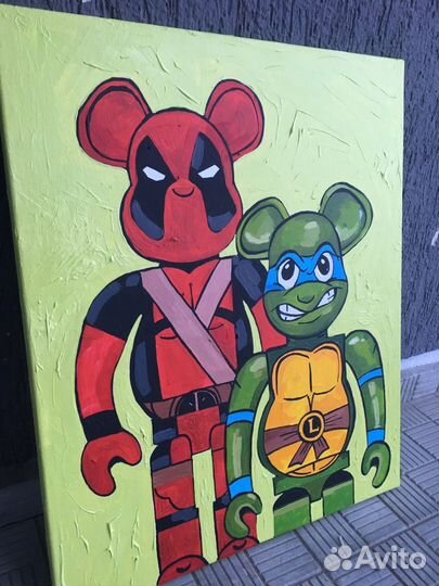 Картина холсте, акриловые краски