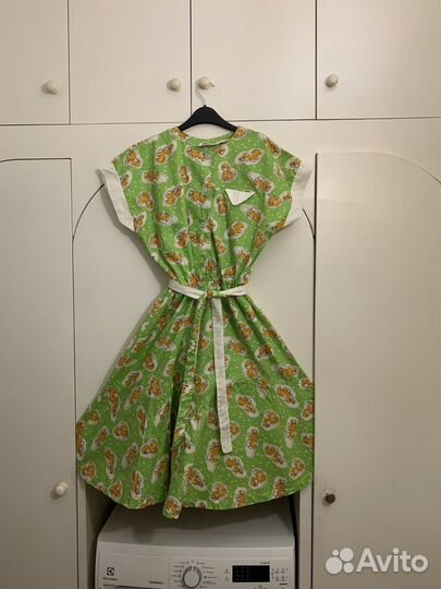 Винтажное ситцевое платье СССР, новое 46-48