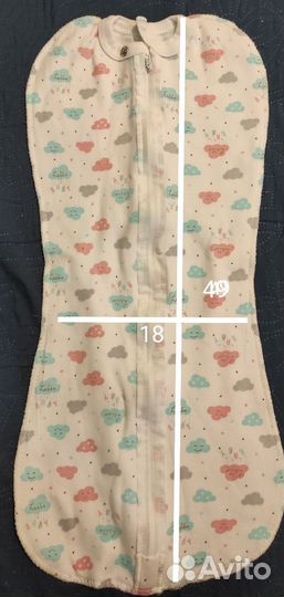 Пеленка кокон на молнии для новорожденных