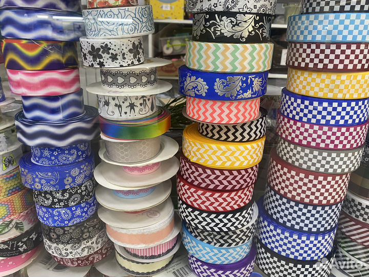 Репсовая лента с рисунком, 2,5см ширина