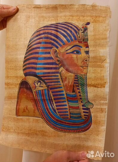 Картина на папирусе Тутанхамон