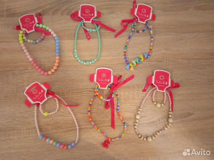 Набор: бусы + браслет для девочки