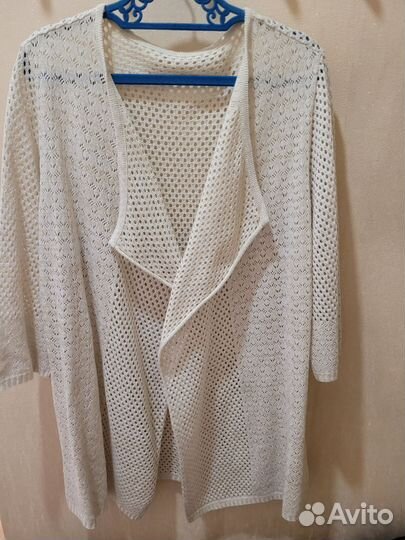 Кардиган+кофта лен 54,56 раз