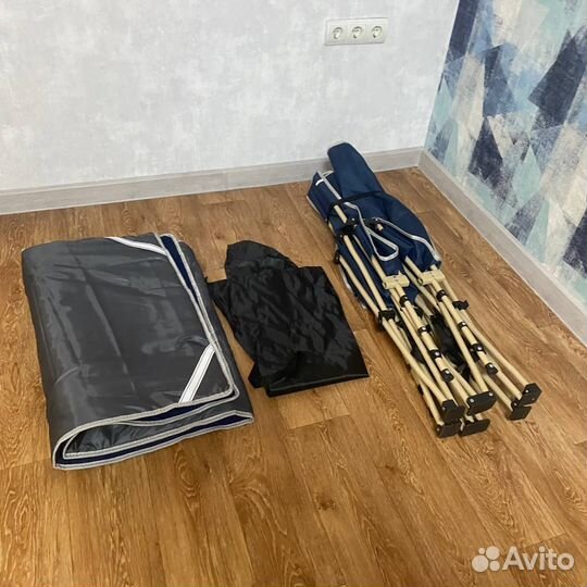 Раскладушка с матрасом и с сумкой-чехлом, до 130кг