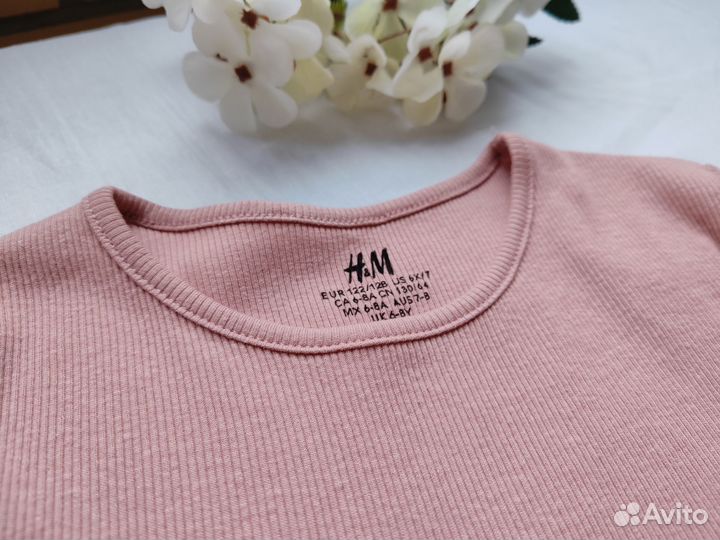 Футболка hm для девочки 122 128